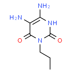 ChemSpider 2D Image | 5,6-Diamino-3-propyl-2,4(1H,3H)-pyrimidinedione | C7H12N4O2