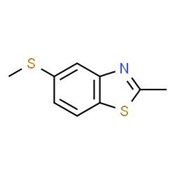 ChemSpider 2D Image | 2-Methyl-5-(methylsulfanyl)-1,3-benzothiazole | C9H9NS2