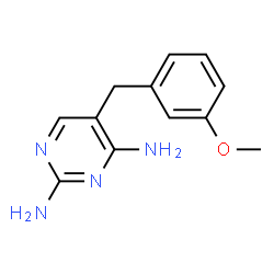 ChemSpider 2D Image | 2,4-diamino-5-(3-methoxybenzyl)pyrimidine | C12H14N4O