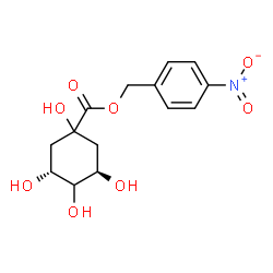 ChemSpider 2D Image | 4-Nitrobenzyl (3R,5R)-1,3,4,5-tetrahydroxycyclohexanecarboxylate | C14H17NO8