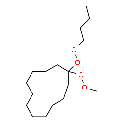ChemSpider 2D Image | 1-(Butylperoxy)-1-(methylperoxy)cyclododecane | C17H34O4