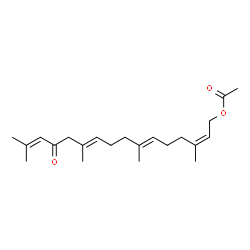 ChemSpider 2D Image | (2Z,6E,10E)-3,7,11,15-Tetramethyl-13-oxo-2,6,10,14-hexadecatetraen-1-yl acetate | C22H34O3