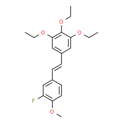 ChemSpider 2D Image | 1,2,3-Triethoxy-5-[(E)-2-(3-fluoro-4-methoxyphenyl)vinyl]benzene | C21H25FO4