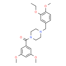 ChemSpider 2D Image | (3,5-Dimethoxyphenyl)[4-(3-ethoxy-4-methoxybenzyl)-1-piperazinyl]methanone | C23H30N2O5