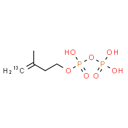 ChemSpider 2D Image | 3-Methyl(4-~13~C)-3-buten-1-yl trihydrogen diphosphate | C413CH12O7P2