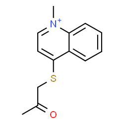 ChemSpider 2D Image | 1-Methyl-4-[(2-oxopropyl)sulfanyl]quinolinium | C13H14NOS