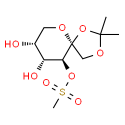 ChemSpider 2D Image | 1,2-O-Isopropylidene-3-O-(methylsulfonyl)-beta-D-fructopyranose | C10H18O8S