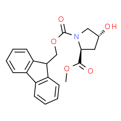 ChemSpider 2D Image | N-Fmoc-trans-4-hydroxy-L-proline methyl ester | C21H21NO5