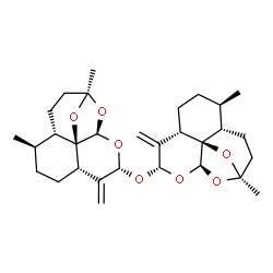 ChemSpider 2D Image | (1R,4S,5R,8S,10S,12R,13R,1'R,4'S,5'R,8'S,10'S,12'R,13'R)-10,10'-Oxybis(1,5-dimethyl-9-methylene-11,14,15-trioxatetracyclo[10.2.1.0~4,13~.0~8,13~]pentadecane) | C30H42O7