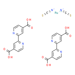 ChemSpider 2D Image | Ruthenium(2+) (thioxomethylene)azanide - 2,2'-bipyridine-4,4'-dicarboxylic acid (1:2:2) | C26H16N6O8RuS2