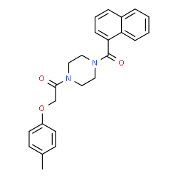 ChemSpider 2D Image | 2-(4-Methylphenoxy)-1-[4-(1-naphthoyl)-1-piperazinyl]ethanone | C24H24N2O3