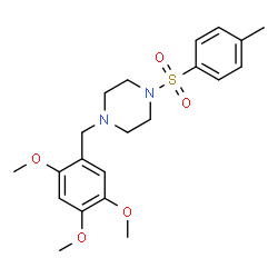 ChemSpider 2D Image | 1-(Toluene-4-sulfonyl)-4-(2,4,5-trimethoxy-benzyl)-piperazine | C21H28N2O5S
