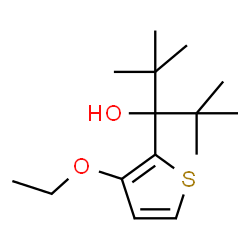 ChemSpider 2D Image | 3-(3-Ethoxy-2-thienyl)-2,2,4,4-tetramethyl-3-pentanol | C15H26O2S
