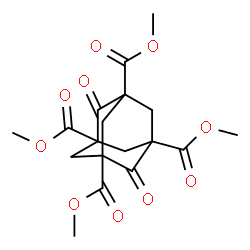 ChemSpider 2D Image | Tetramethyl 2,6-dioxo-1,3,5,7-adamantanetetracarboxylate | C18H20O10