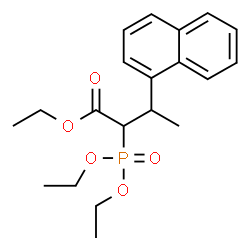 ChemSpider 2D Image | Ethyl 2-(diethoxyphosphoryl)-3-(1-naphthyl)butanoate | C20H27O5P