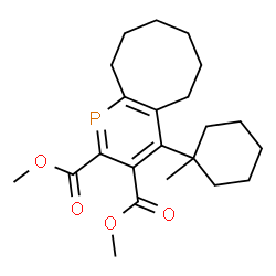 ChemSpider 2D Image | Dimethyl 4-(1-methylcyclohexyl)-5,6,7,8,9,10-hexahydrocycloocta[b]phosphinine-2,3-dicarboxylate | C22H31O4P