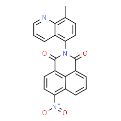 ChemSpider 2D Image | 2-(8-Methyl-quinolin-5-yl)-6-nitro-benzo[de]isoquinoline-1,3-dione | C22H13N3O4