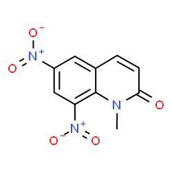ChemSpider 2D Image | 1-Methyl-6,8-dinitro-2(1H)-quinolinone | C10H7N3O5