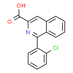 ChemSpider 2D Image | 1-(2-Chlorophenyl)-3-isoquinolinecarboxylic acid | C16H10ClNO2