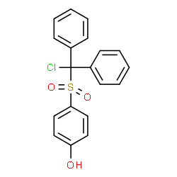 ChemSpider 2D Image | 4-{[Chloro(diphenyl)methyl]sulfonyl}phenol | C19H15ClO3S