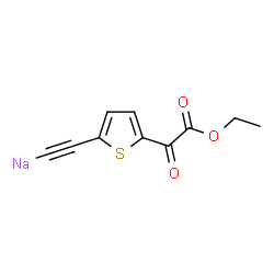 ChemSpider 2D Image | ({5-[Ethoxy(oxo)acetyl]-2-thienyl}ethynyl)sodium | C10H7NaO3S