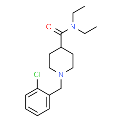 ChemSpider 2D Image | 1-(2-Chlorobenzyl)-N,N-diethyl-4-piperidinecarboxamide | C17H25ClN2O