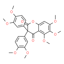 ChemSpider 2D Image | 3,3-Bis(3,4-dimethoxyphenyl)-5,6,7-trimethoxy-2H-chromene-2,4(3H)-dione | C28H28O10