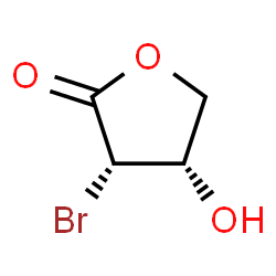 ChemSpider 2D Image | (3S,4S)-3-bromo-4-hydroxyoxolan-2-one | C4H5BrO3
