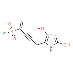 ChemSpider 2D Image | 5-(2,4-Dihydroxy-1H-imidazol-5-yl)-1-penten-3-yne-2-sulfonyl fluoride | C8H7FN2O4S