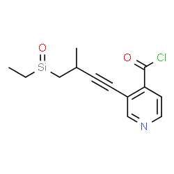 ChemSpider 2D Image | 3-{4-[Ethyl(oxo)silyl]-3-methyl-1-butyn-1-yl}isonicotinoyl chloride | C13H14ClNO2Si