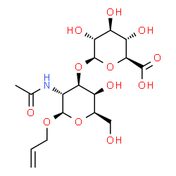 ChemSpider 2D Image | Allyl 2-acetamido-2-deoxy-3-O-beta-D-glucopyranuronosyl-beta-D-galactopyranoside | C17H27NO12