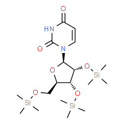 ChemSpider 2D Image | 2',3',5'-Tris-O-(trimethylsilyl)uridine | C18H36N2O6Si3