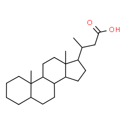 ChemSpider 2D Image | 3-(10,13-Dimethylhexadecahydro-1H-cyclopenta[a]phenanthren-17-yl)butanoic acid | C23H38O2