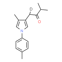 ChemSpider 2D Image | 3-Methyl-1-[4-methyl-1-(4-methylphenyl)-1H-pyrrol-3-yl]-2-(1-~2~H_1_)butanone | C17H20DNO