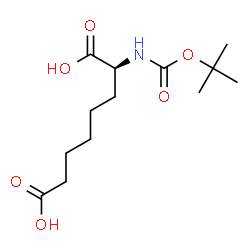 ChemSpider 2D Image | (2S)-2-({[(2-Methyl-2-propanyl)oxy]carbonyl}amino)octanedioic acid | C13H23NO6