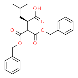 ChemSpider 2D Image | (2R)-2-[1,3-Bis(benzyloxy)-1,3-dioxo-2-propanyl]-4-methylpentanoic acid | C23H26O6