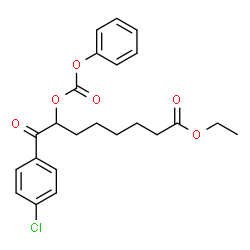 ChemSpider 2D Image | Ethyl 8-(4-chlorophenyl)-8-oxo-7-[(phenoxycarbonyl)oxy]octanoate | C23H25ClO6