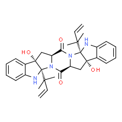 ChemSpider 2D Image | (5aR,7aS,8aS,13aR,15aS,16aS)-8a,16a-Dihydroxy-5a,13a-bis(2-methyl-3-buten-2-yl)-5a,8,8a,13,13a,15a,16,16a-octahydroindolo[3''',2''':4'',5'']pyrrolo[1'',2'':4',5']pyrazino[1',2':1,5]pyrrolo[2,3-b]indol
e-7,15(5H,7aH)-dione | C32H36N4O4