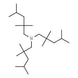 ChemSpider 2D Image | 2,2,4-Trimethyl-N,N-bis(2,2,4-trimethylpentyl)-1-pentanamine | C24H51N