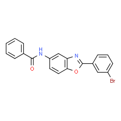ChemSpider 2D Image | N-[2-(3-Bromophenyl)-1,3-benzoxazol-5-yl]benzamide | C20H13BrN2O2