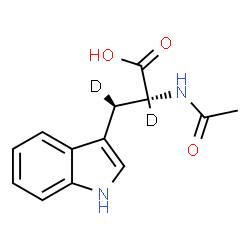 ChemSpider 2D Image | (betaR)-N-Acetyl-D-(alpha,beta-~2~H_2_)tryptophan | C13H12D2N2O3