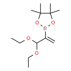 ChemSpider 2D Image | 2-(3,3-Diethoxy-1-propen-2-yl)-4,4,5,5-tetramethyl-1,3,2-dioxaborolane | C13H25BO4