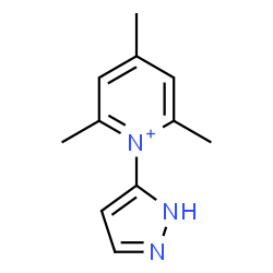 ChemSpider 2D Image | 2,4,6-Trimethyl-1-(1H-pyrazol-5-yl)pyridinium | C11H14N3