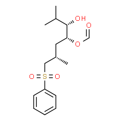 ChemSpider 2D Image | (2S,4R,5S)-5-Hydroxy-2,6-dimethyl-1-(phenylsulfonyl)-4-heptanyl formate | C16H24O5S