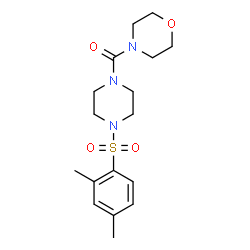 ChemSpider 2D Image | {4-[(2,4-Dimethylphenyl)sulfonyl]-1-piperazinyl}(4-morpholinyl)methanone | C17H25N3O4S