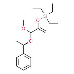 ChemSpider 2D Image | Triethyl({3-methoxy-3-[(1S)-1-phenylethoxy]-1-propen-2-yl}oxy)silane | C18H30O3Si