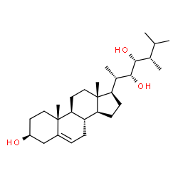 ChemSpider 2D Image | (3beta,22R,23R,24S)-Ergost-5-ene-3,22,23-triol | C28H48O3