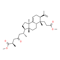 ChemSpider 2D Image | Methyl (2R,6R)-6-[(3R,3aR,5aS,6S,7S,9bR)-7-isopropenyl-6-(3-methoxy-3-oxopropyl)-3a,6,9b-trimethyl-2,3,3a,4,5,5a,6,7,8,9b-decahydro-1H-cyclopenta[a]naphthalen-3-yl]-2-methyl-4-oxoheptanoate | C32H50O5