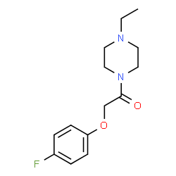 ChemSpider 2D Image | 1-(4-Ethyl-1-piperazinyl)-2-(4-fluorophenoxy)ethanone | C14H19FN2O2