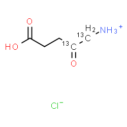 ChemSpider 2D Image | 4-Carboxy-2-oxo-1-(1,2-~13~C_2_)butanaminium chloride | C313C2H10ClNO3